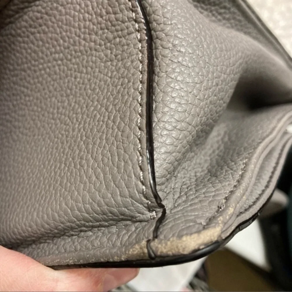 Kate Spade New York gray pebbled leather mulberry street lose satchel bag